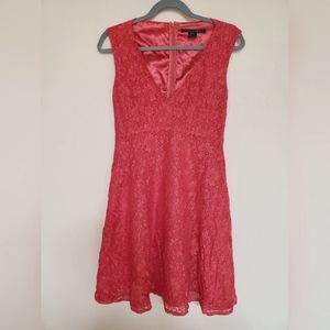 French connection A-line dress in red. Size US 4